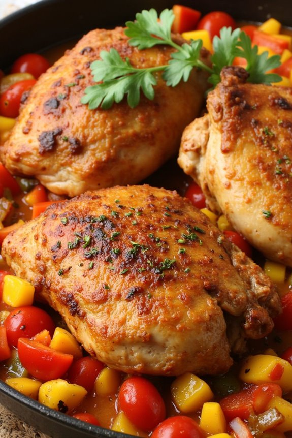 vibrant chicken with vegetables