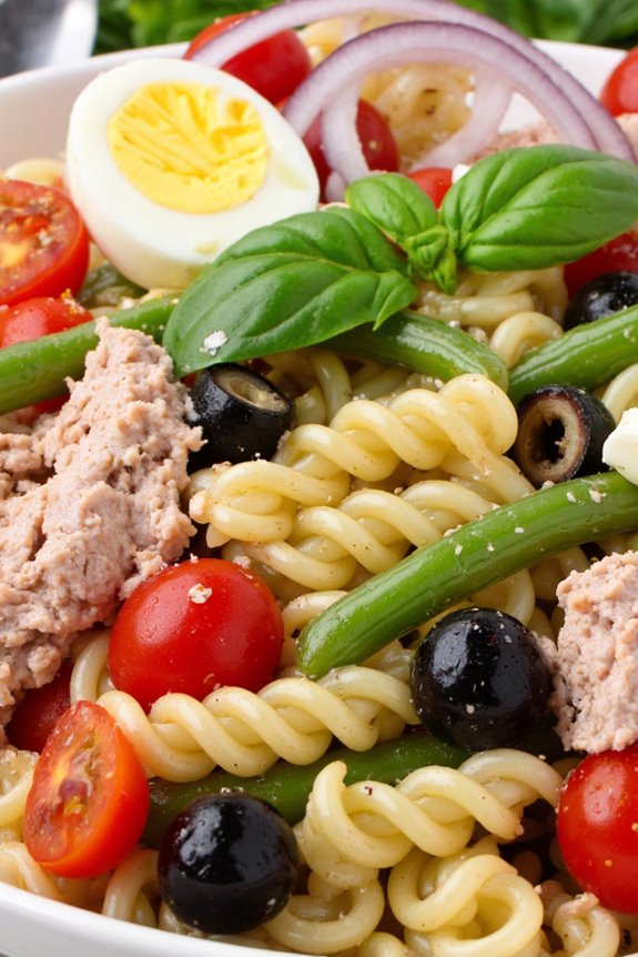 vibrant mediterranean pasta salad