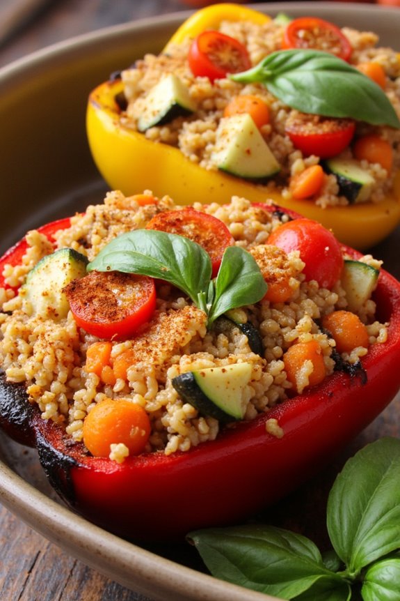 vibrant mediterranean stuffed peppers