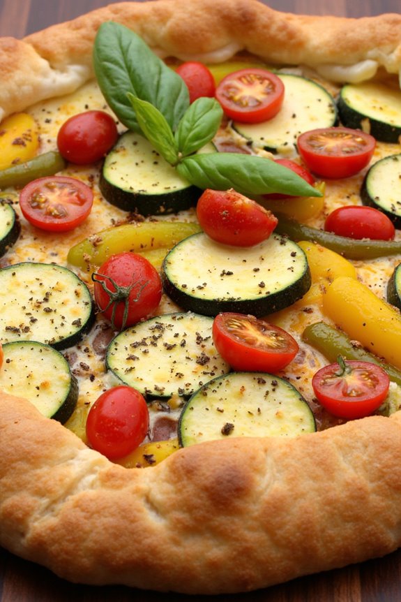 vibrant mediterranean vegetable tart