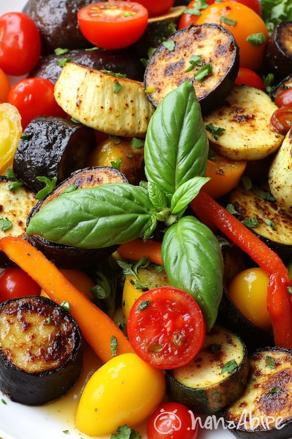 vibrant roasted vegetable salad