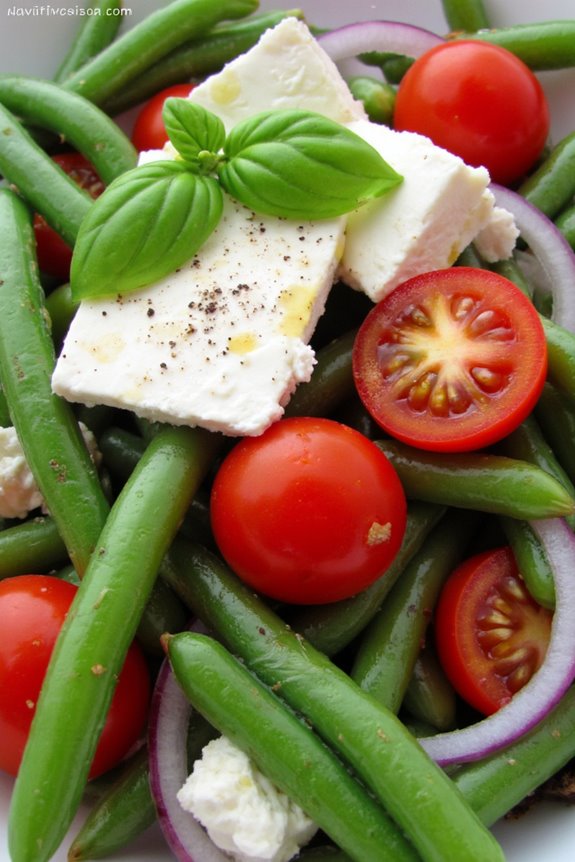 vibrant summer green bean salad