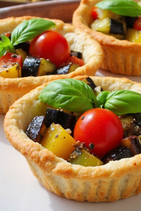 vibrant vegetable filled pastry