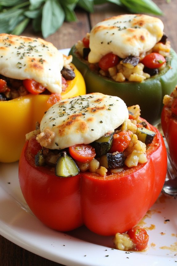 vibrant vegetable filled peppers