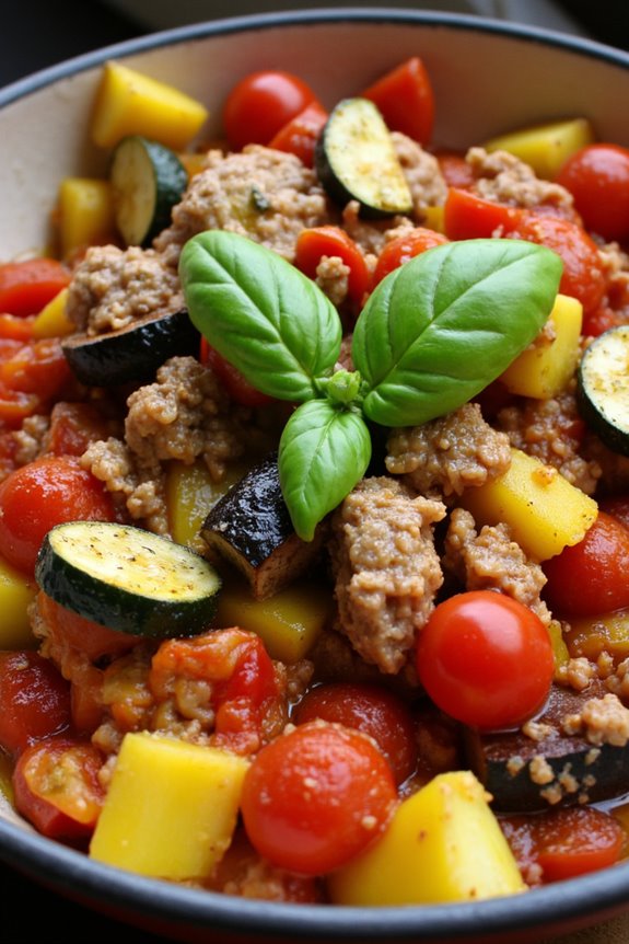 vibrant vegetable medley dish