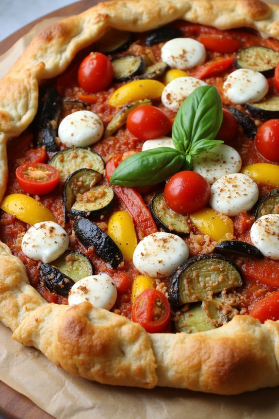vibrant vegetable savory tart