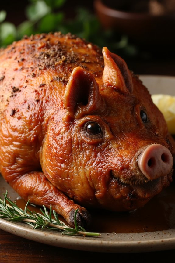 whole roasted suckling pig