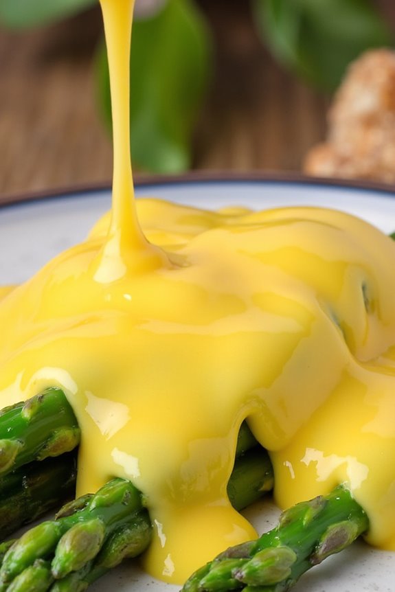 asparagus with creamy hollandaise