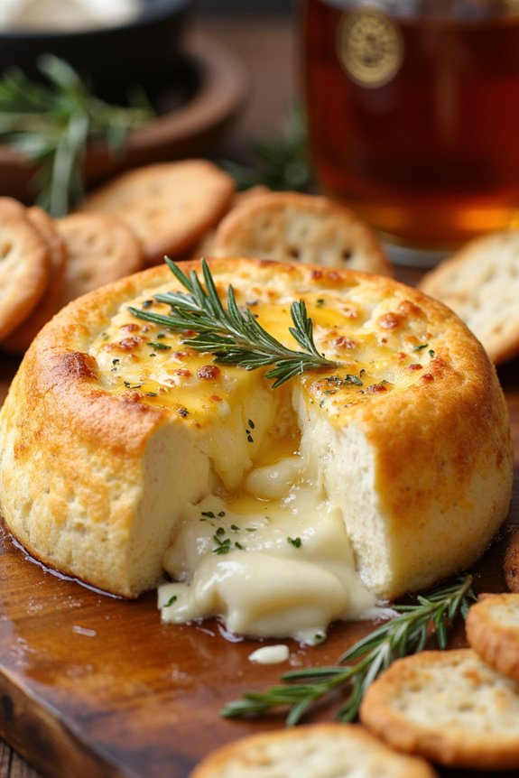 baked camembert with honey