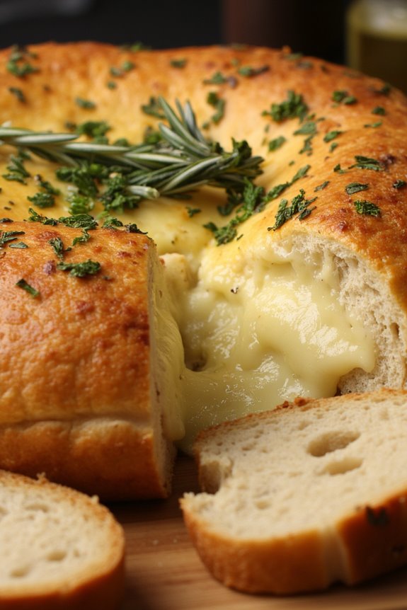 baked reblochon with herbs
