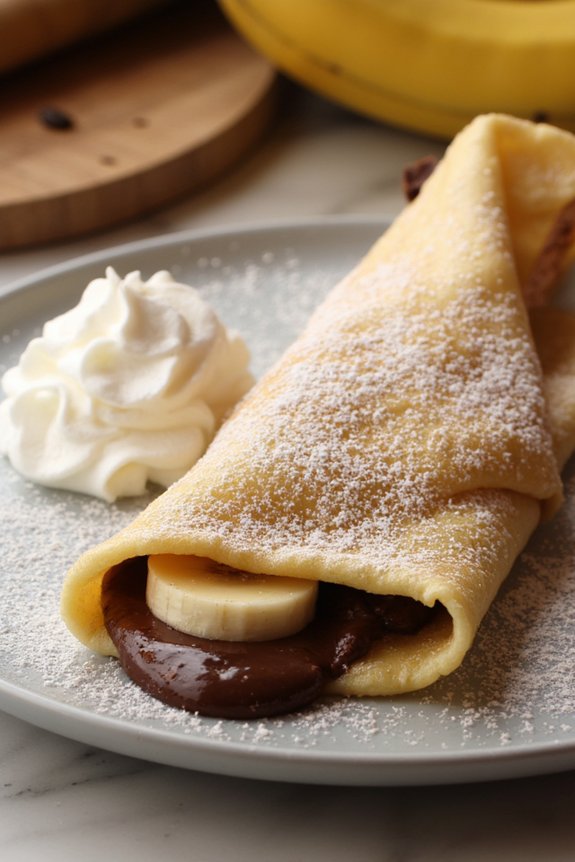 banana chocolate crepes recipe