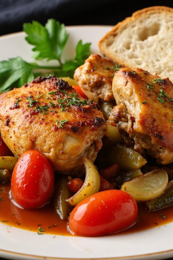 basque chicken with wine