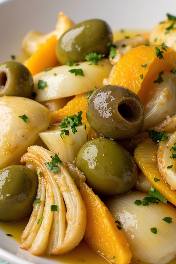 braised fennel with orange olives