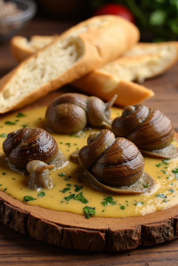 burgundy snails in garlic wine