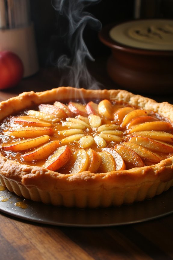 caramelized apple upside down tart