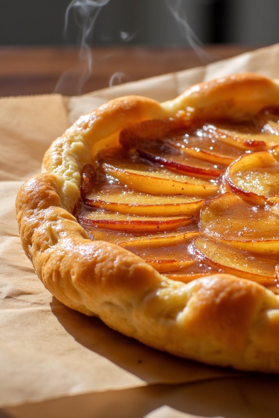 caramelized apple upside down tart