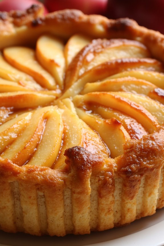 caramelized apple upside down tart