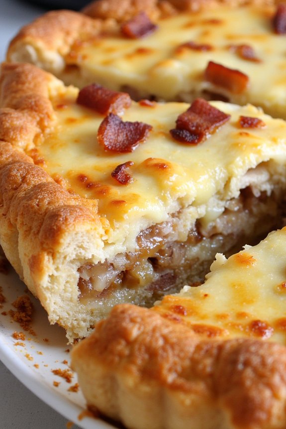 caramelized onion bacon quiche