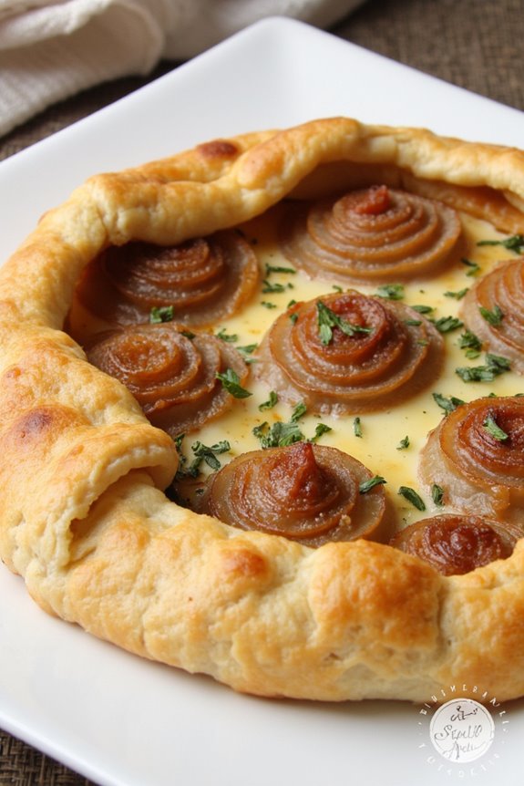caramelized onion cheese tart