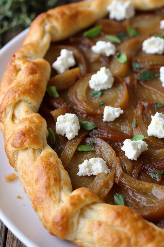caramelized onion goat cheese tart