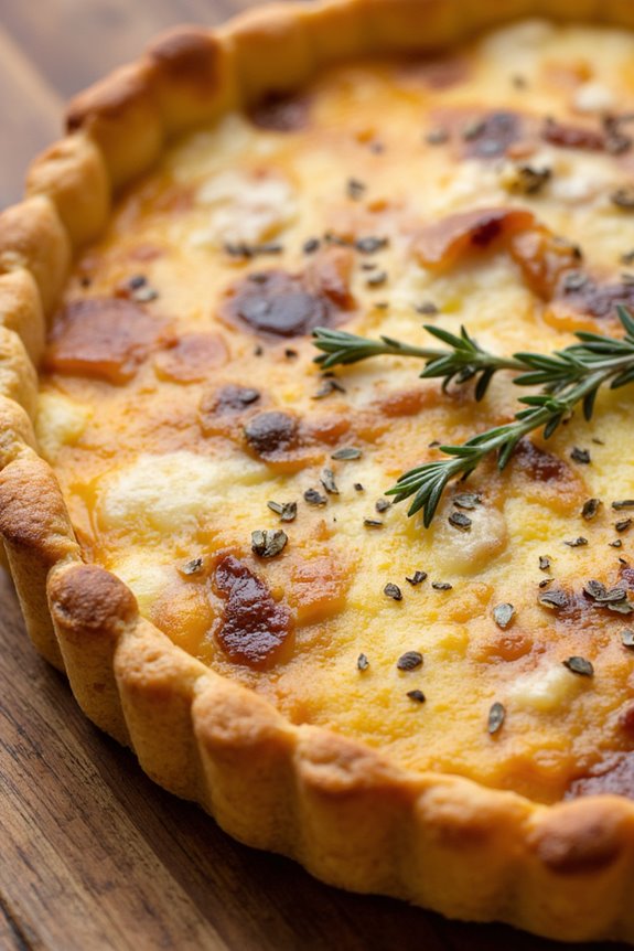 caramelized shallot cheese tart