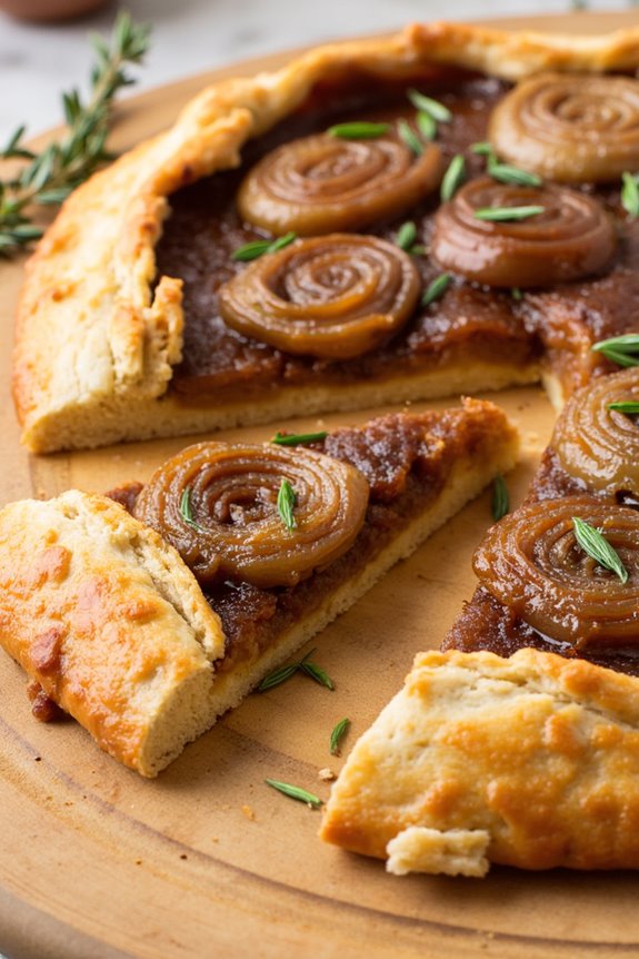 caramelized shallot thyme tart