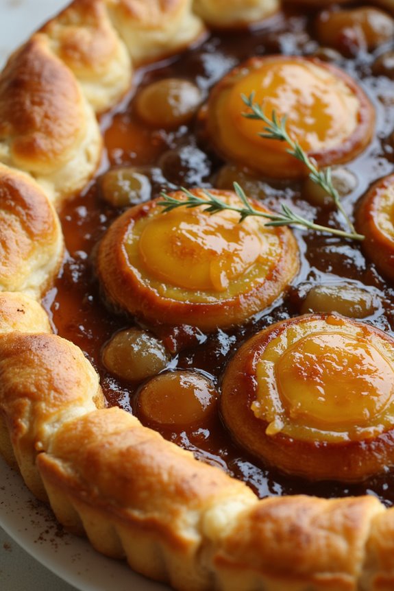 caramelized shallots in pastry