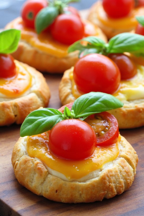 cherry tomato basil tartlets