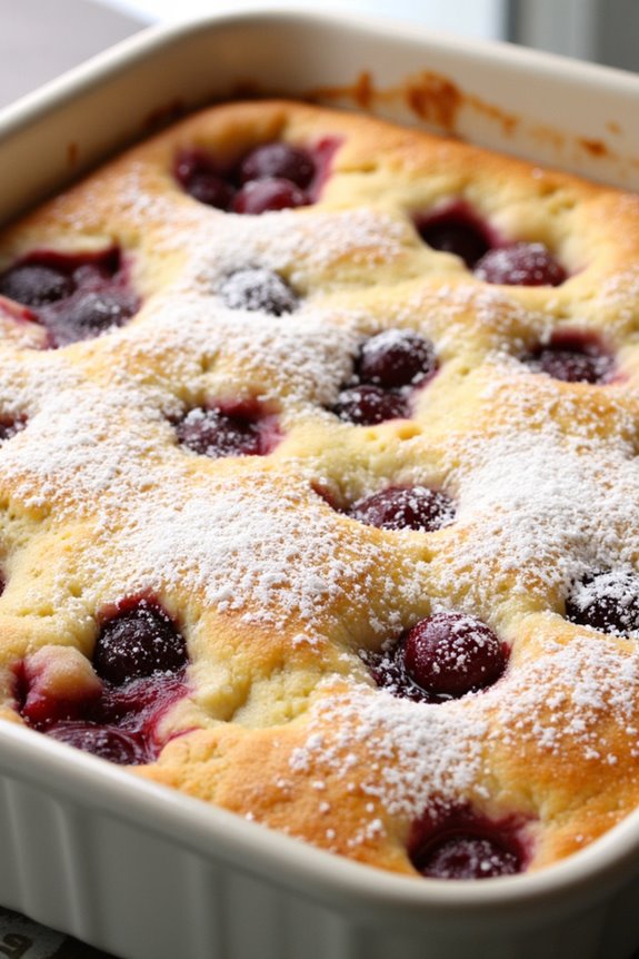 chilled cherry custard dessert