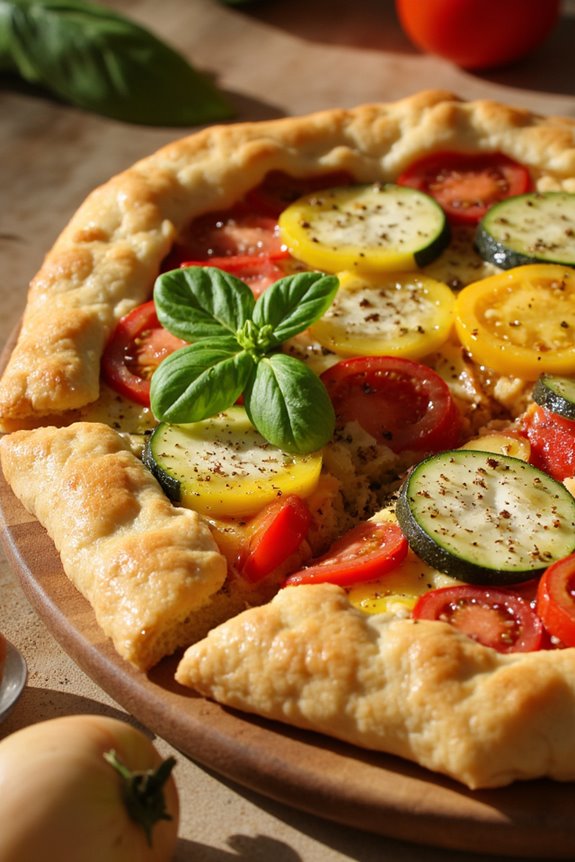 colorful vegetable tart delight