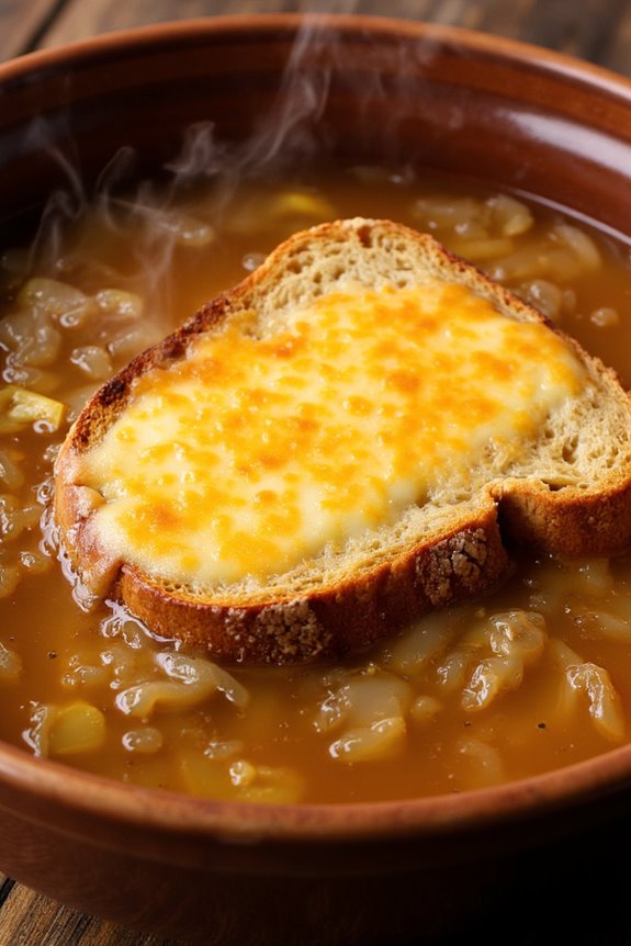 comforting caramelized onion soup