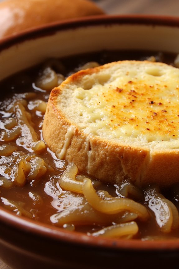 comforting caramelized onion soup