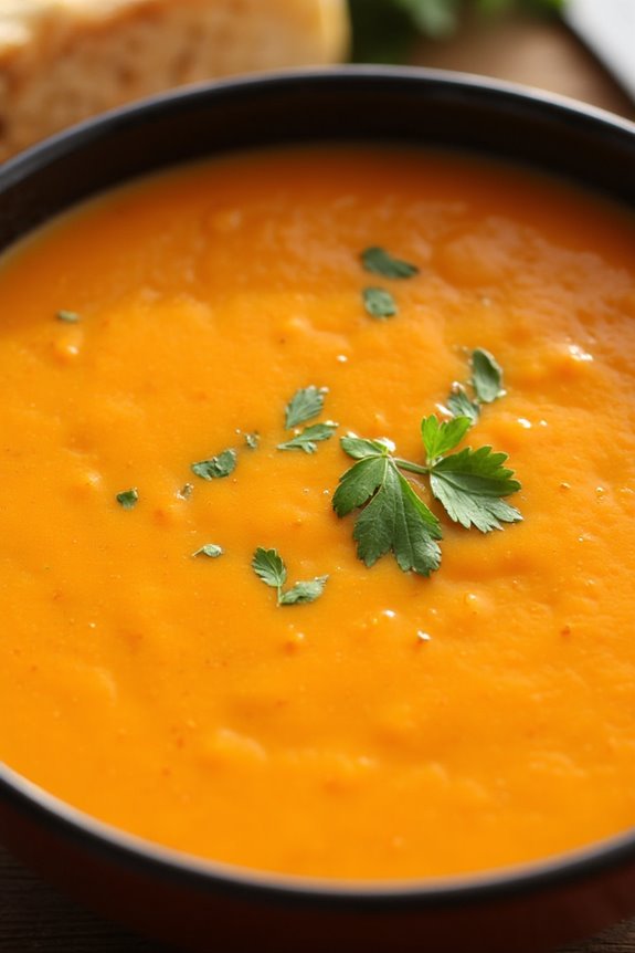 comforting carrot coriander soup