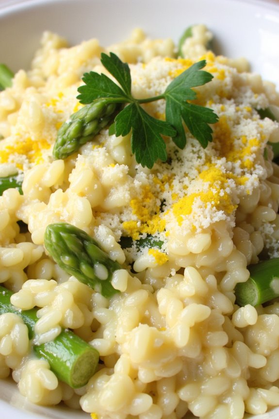 creamy asparagus lemon risotto
