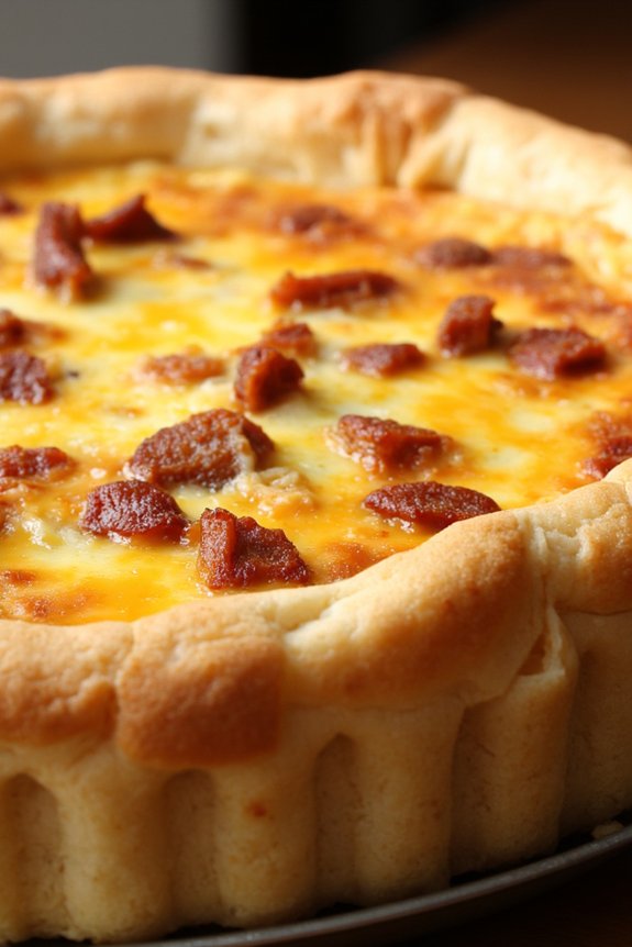 creamy bacon cheese quiche