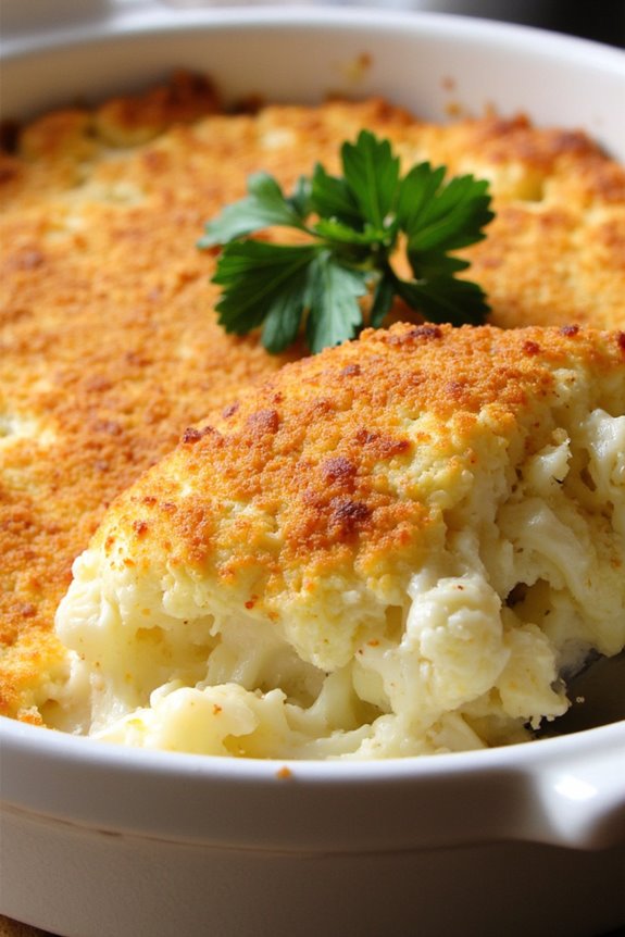 creamy cauliflower cheese gratin
