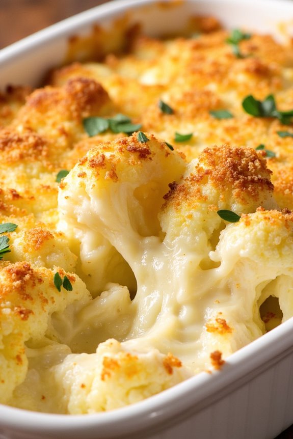 creamy cauliflower cheese gratin