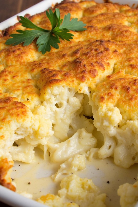 creamy cauliflower cheese gratin
