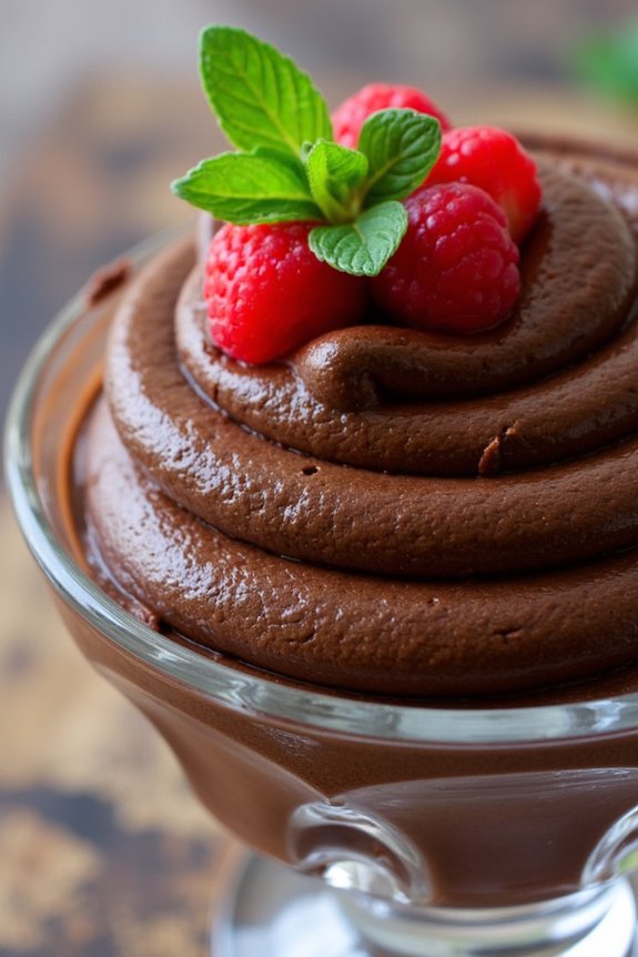 creamy chocolate avocado mousse