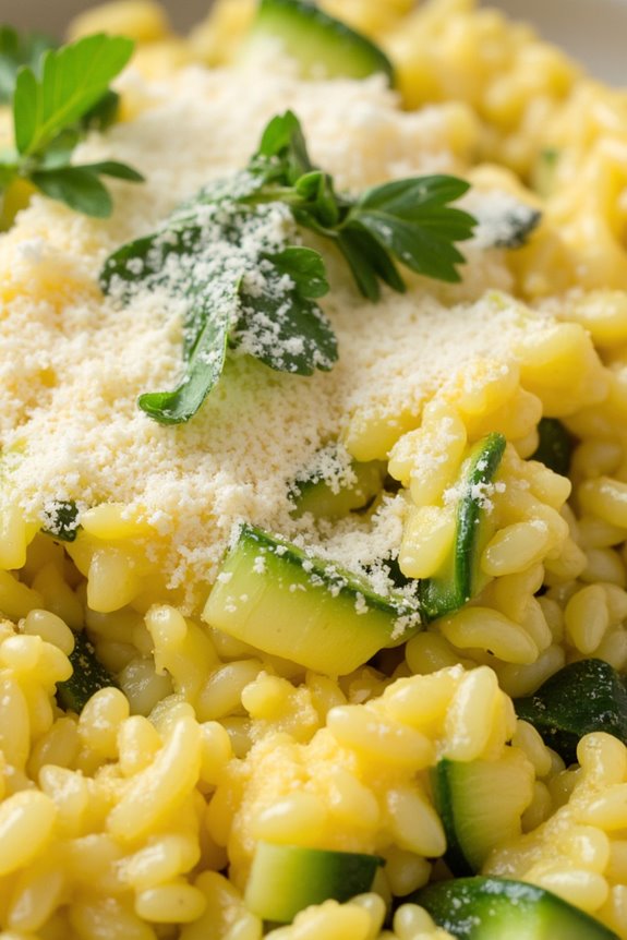 creamy courgette lemon risotto