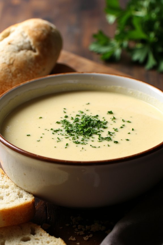creamy garlic soup recipe