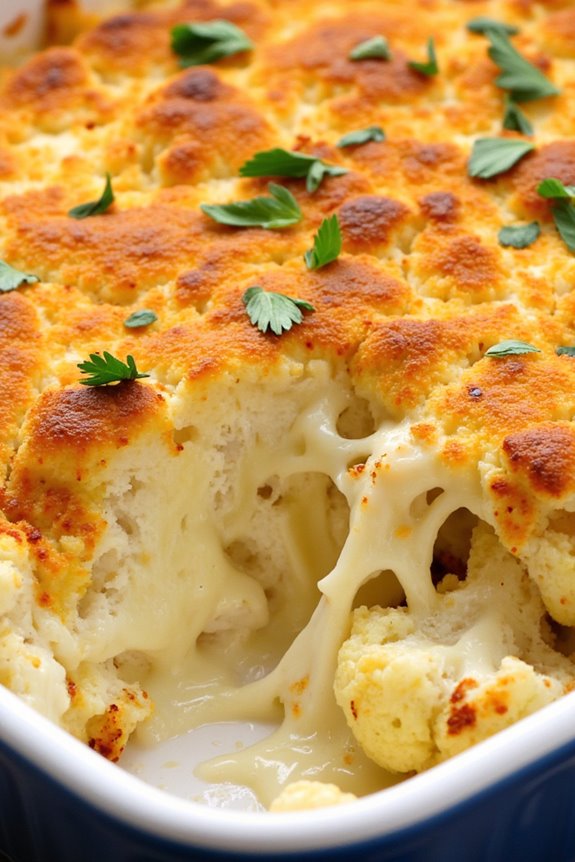 creamy gluten free cauliflower gratin