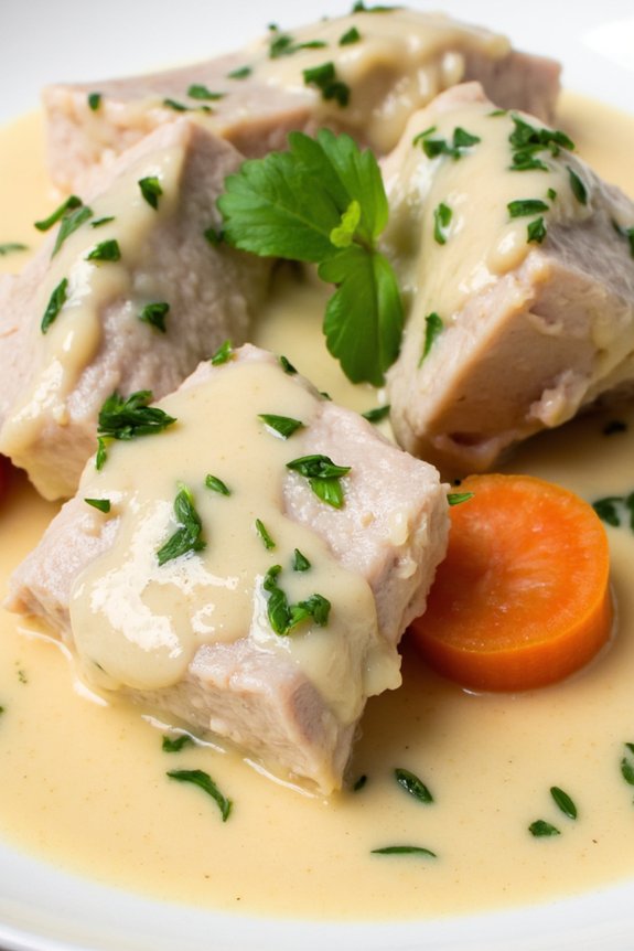creamy herb infused veal stew