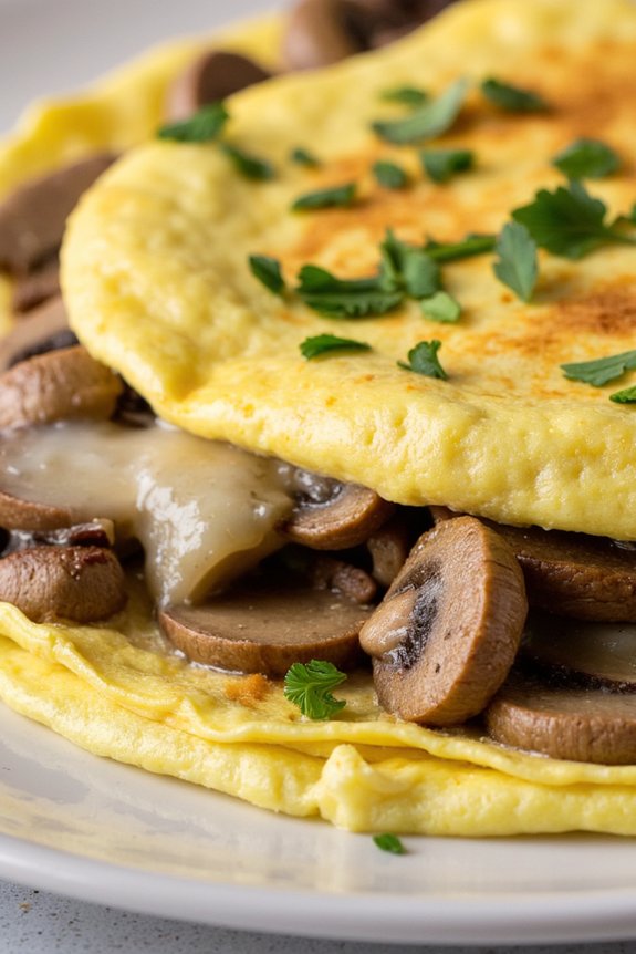 creamy mushroom gruy re omelette