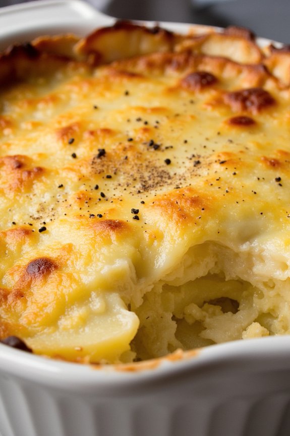 creamy potato gratin dish