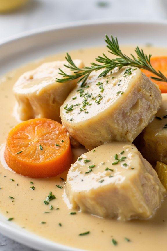 creamy tender veal dish
