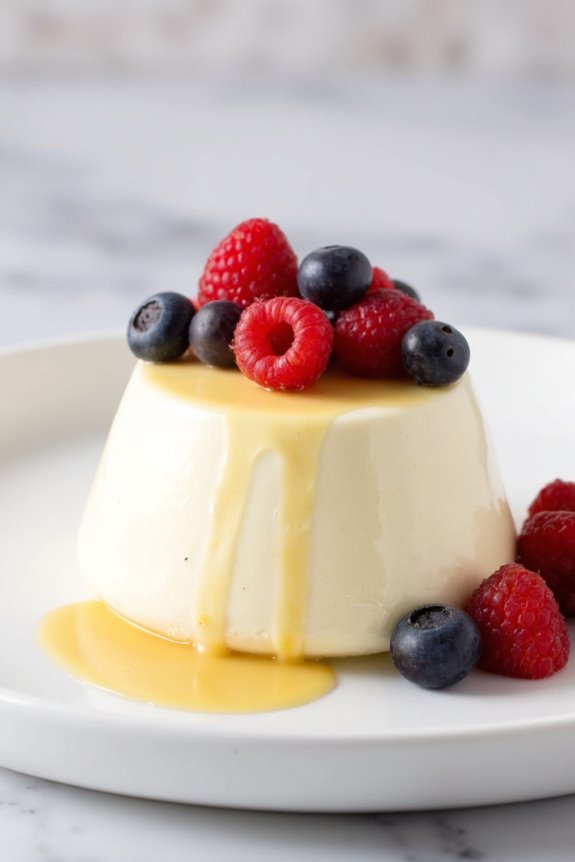 creamy vanilla gelatin dessert