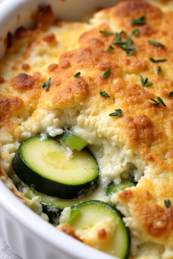 creamy zucchini leek gratin