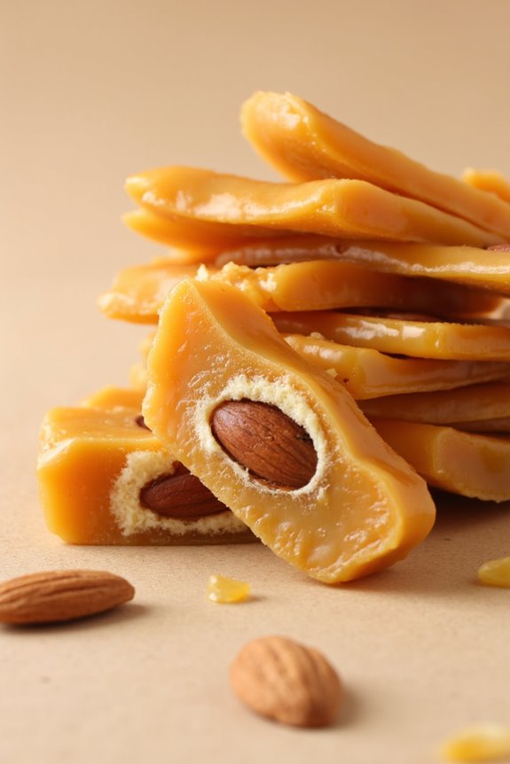 crunchy caramel almond treat