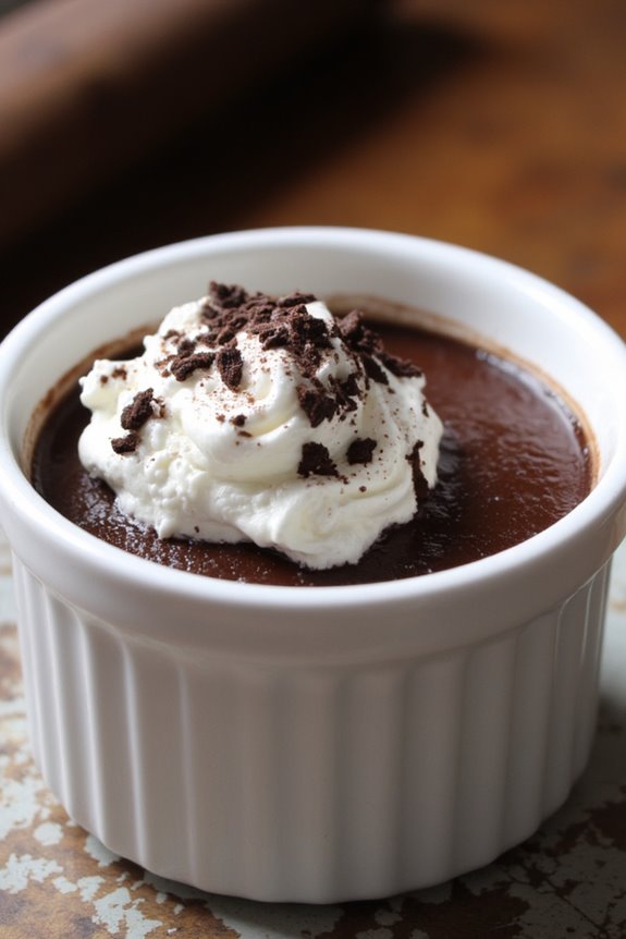 decadent chocolate custard dessert